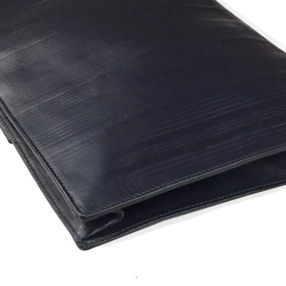 Gianni Versace Vintage Black Ribbed Leather Convertible Shoulder Bag - Picture 6 of 15